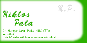 miklos pala business card